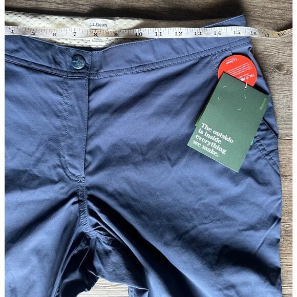 L.L. Bean Women's 8 Navy Trail Hiking Adjustable Waist Stretch Outdoor Pants - Picture 13 of 16